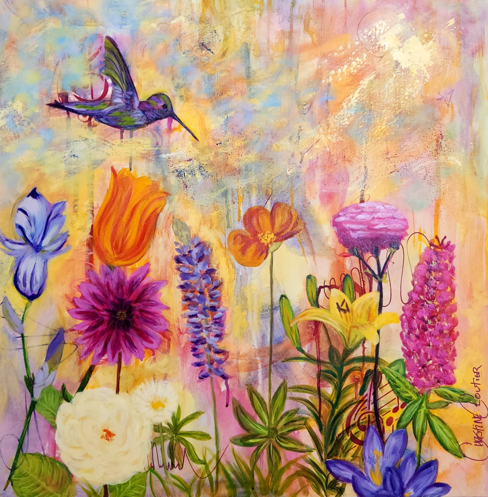 P6_True Colors_30x30 oil on mixed media - Creative Power